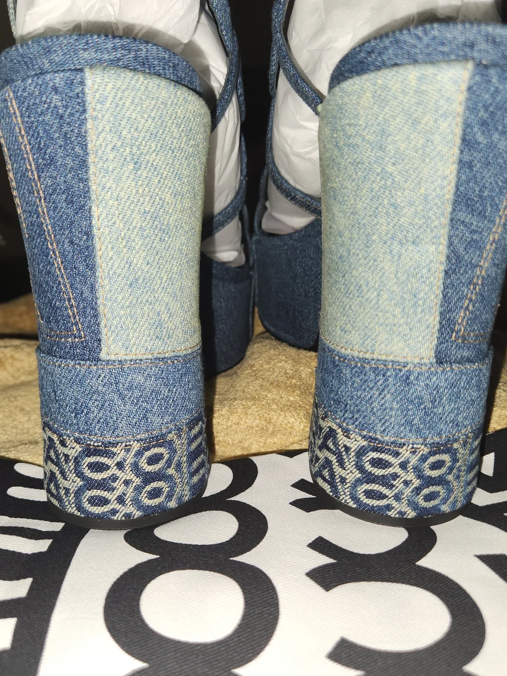 Marc Jacobs Deconstructed Denim Kiki Platform Sandal
